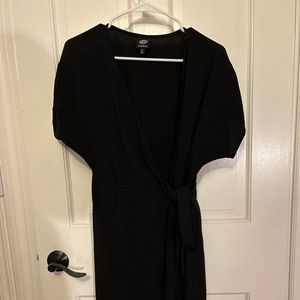 Black wrap mini dress